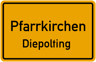Ortsschild Pfarrkirchen Diepolting