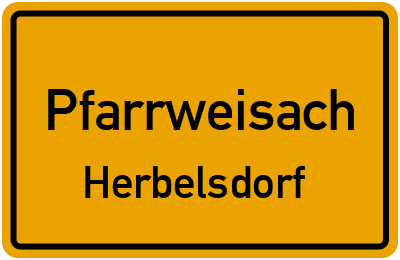 Ortsschild Pfarrweisach Herbelsdorf