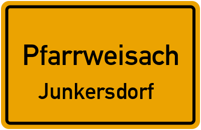 Ortsschild Pfarrweisach Junkersdorf