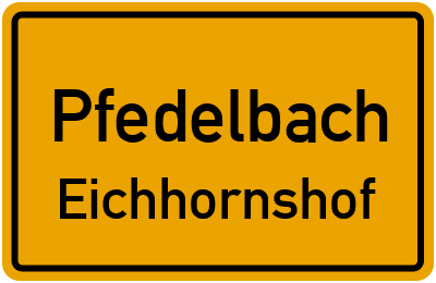 Straßenverzeichnis Pfedelbach Eichhornshof
