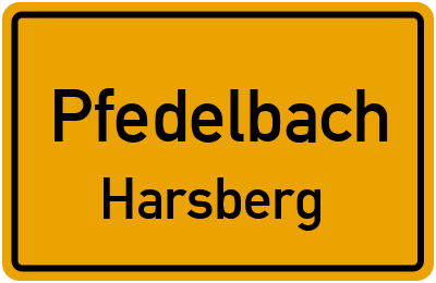 Straßenverzeichnis Pfedelbach Harsberg