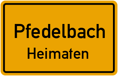 Ortsschild Pfedelbach Heimaten