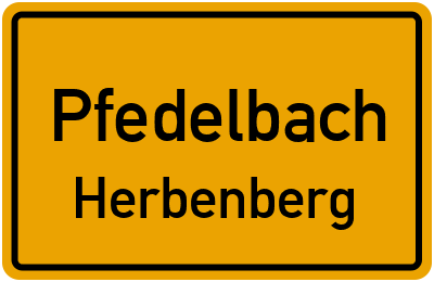 Ortsschild Pfedelbach Herbenberg
