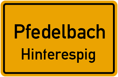 Straßenverzeichnis Pfedelbach Hinterespig
