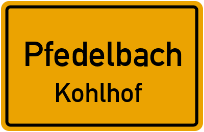 Straßenverzeichnis Pfedelbach Kohlhof