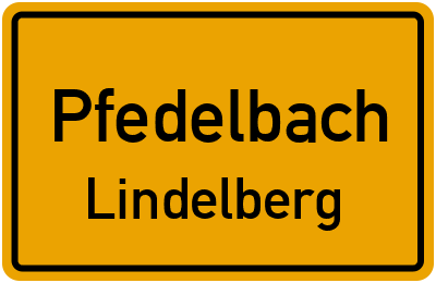 Ortsschild Pfedelbach Lindelberg