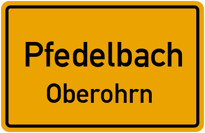 Straßenverzeichnis Pfedelbach Oberohrn