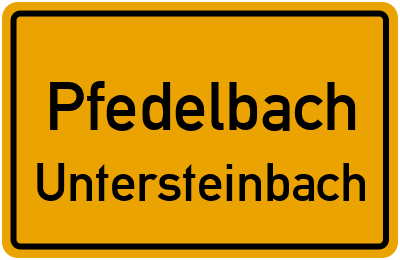 Ortsschild Pfedelbach Untersteinbach