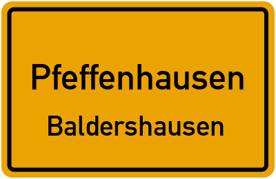Straßenverzeichnis Pfeffenhausen Baldershausen