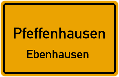 Straßenverzeichnis Pfeffenhausen Ebenhausen