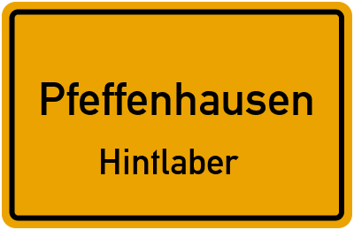 Straßenverzeichnis Pfeffenhausen Hintlaber