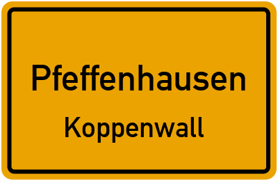 Straßenverzeichnis Pfeffenhausen Koppenwall