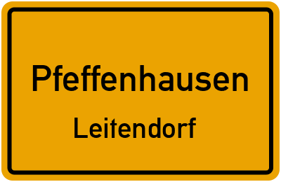 Straßenverzeichnis Pfeffenhausen Leitendorf