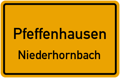 Straßenverzeichnis Pfeffenhausen Niederhornbach