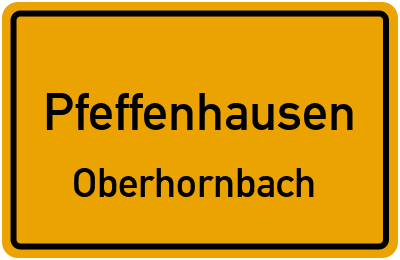 Straßenverzeichnis Pfeffenhausen Oberhornbach