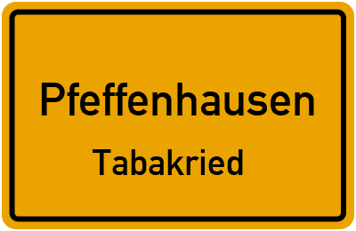 Straßenverzeichnis Pfeffenhausen Tabakried