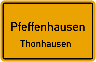 Straßenverzeichnis Pfeffenhausen Thonhausen