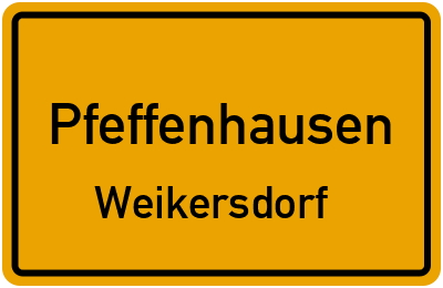 Straßenverzeichnis Pfeffenhausen Weikersdorf