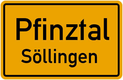 Ortsschild Pfinztal Söllingen