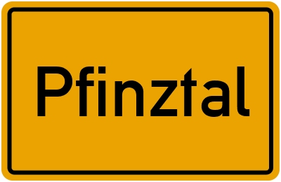 Ortsschild von Gemeinde Pfinztal in Baden-Württemberg