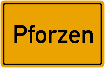 Ortsschild von Gemeinde Pforzen in Bayern