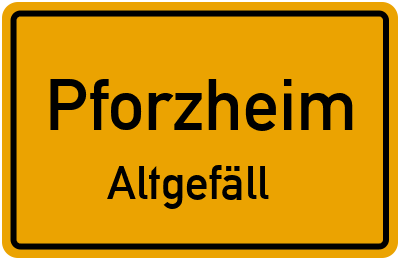 Straßenverzeichnis Pforzheim Altgefäll
