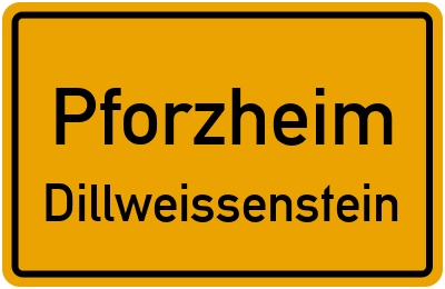 Straßenverzeichnis Pforzheim Dillweissenstein