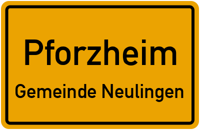 Straßenverzeichnis Pforzheim Gemeinde Neulingen