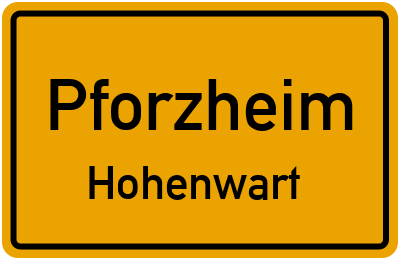 Straßenverzeichnis Pforzheim Hohenwart
