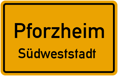 Straßenverzeichnis Pforzheim Südweststadt