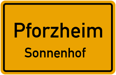 Straßenverzeichnis Pforzheim Sonnenhof