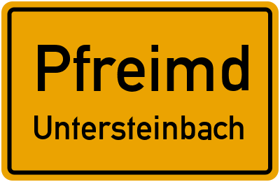 Straßenverzeichnis Pfreimd Untersteinbach