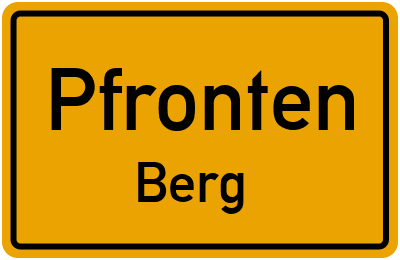 Straßenverzeichnis Pfronten Berg