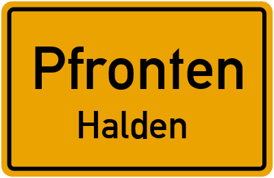 Straßenverzeichnis Pfronten Halden