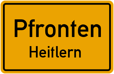 Straßenverzeichnis Pfronten Heitlern