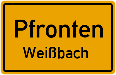 Straßenverzeichnis Pfronten Weißbach