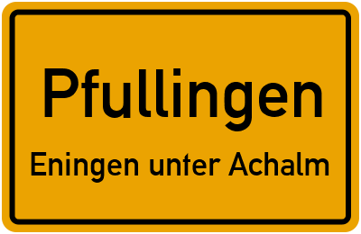 Straßenverzeichnis Pfullingen Eningen unter Achalm