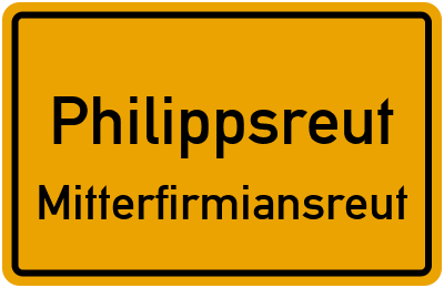 Straßenverzeichnis Philippsreut Mitterfirmiansreut