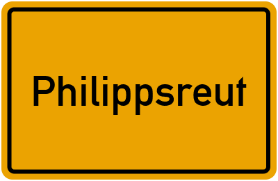 Ortsschild von Gemeinde Philippsreut in Bayern