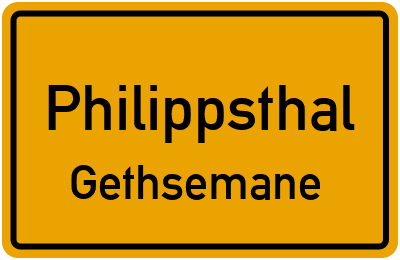 Straßenverzeichnis Philippsthal Gethsemane