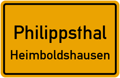 Straßenverzeichnis Philippsthal Heimboldshausen