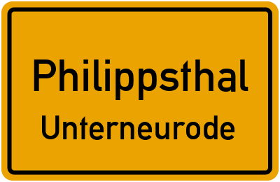 Straßenverzeichnis Philippsthal Unterneurode