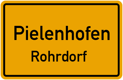 Ortsschild Pielenhofen Rohrdorf