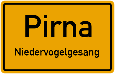 Straßenverzeichnis Pirna Niedervogelgesang