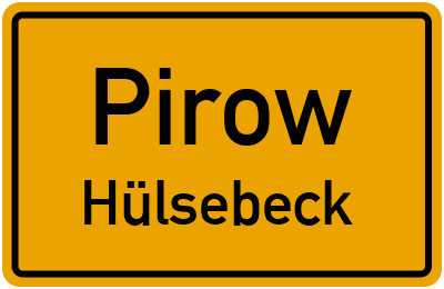 Straßenverzeichnis Pirow Hülsebeck