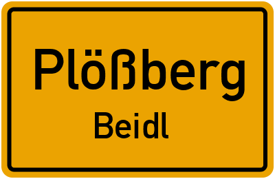 Straßenverzeichnis Plößberg Beidl
