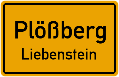 Straßenverzeichnis Plößberg Liebenstein