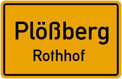 Straßenverzeichnis Plößberg Rothhof