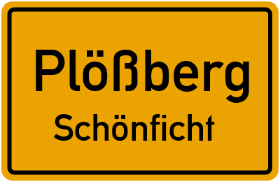 Straßenverzeichnis Plößberg Schönficht