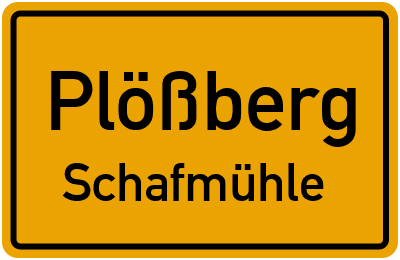 Straßenverzeichnis Plößberg Schafmühle